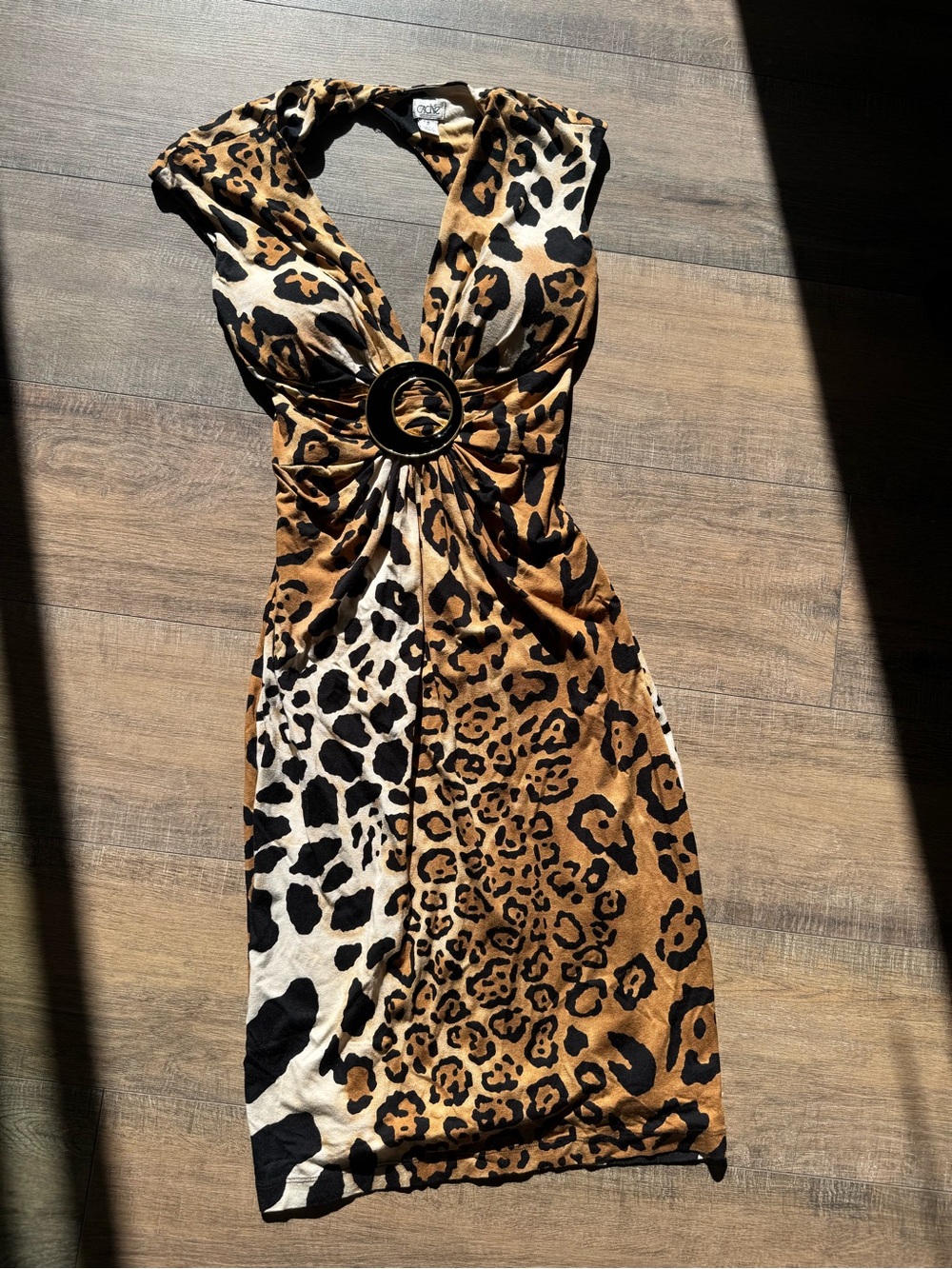 Cache Y2K Vintage Bodycon Leopard Dress